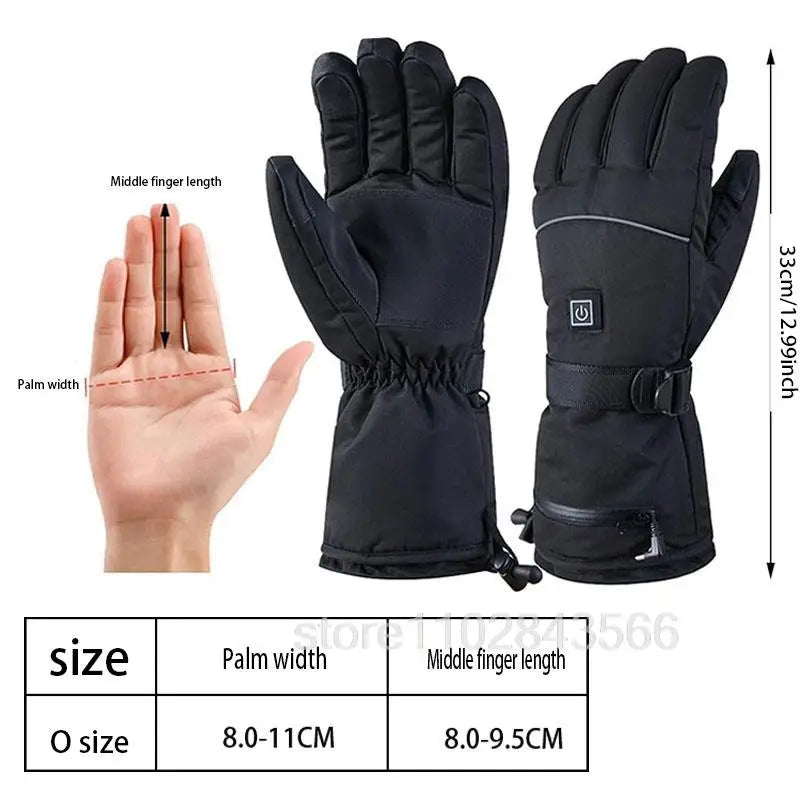 Gants chauffants hiver, imperméables, thermiques pour moto et sports