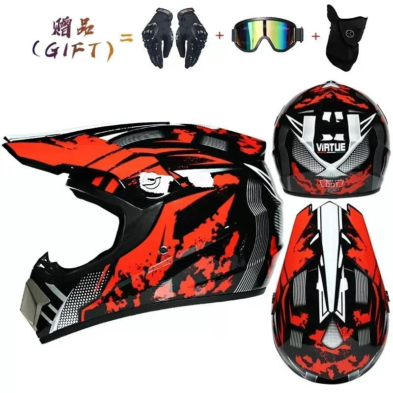 Casque moto intégral tout-terrain, homologué DOT, pour motocross
