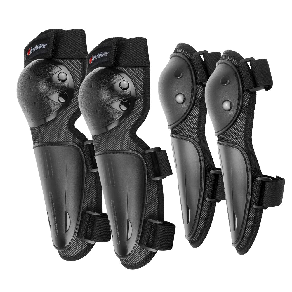 Armure moto enfant complète, gilet + protections coudes/genoux