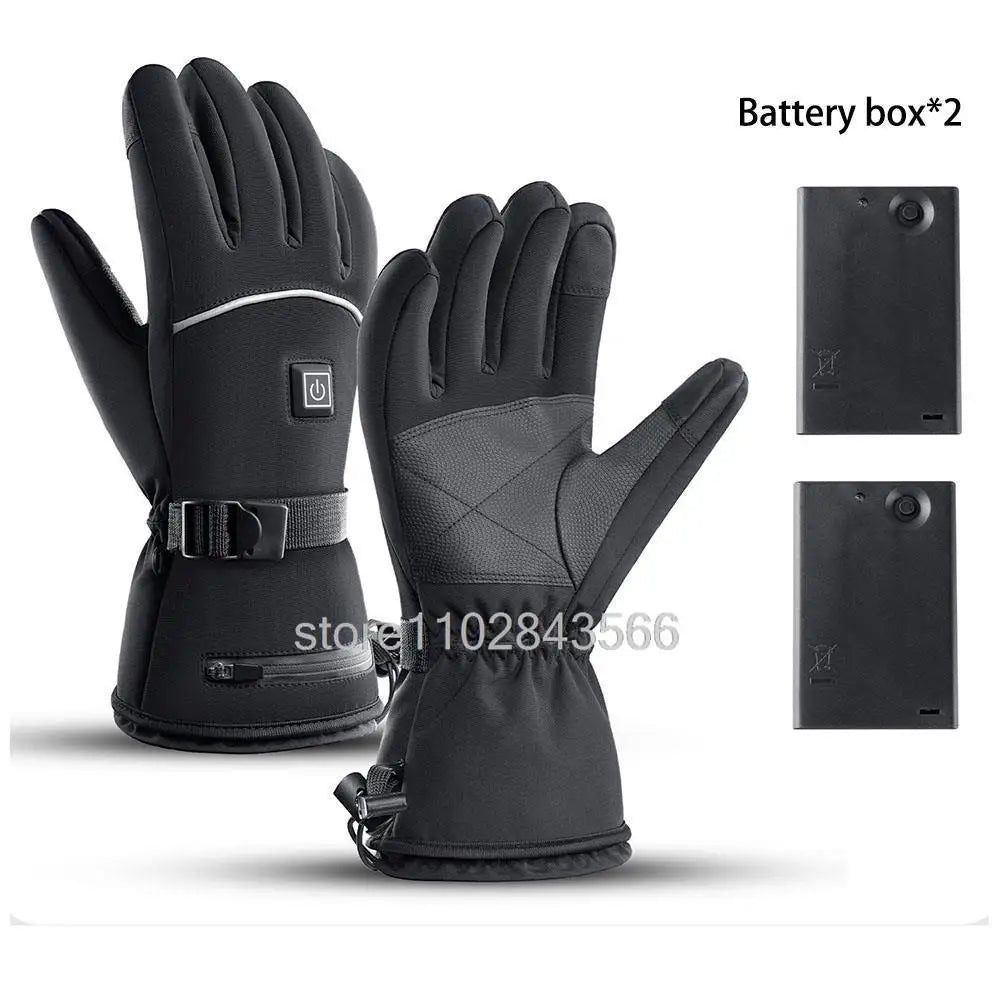 Gants chauffants hiver, imperméables, thermiques pour moto et sports
