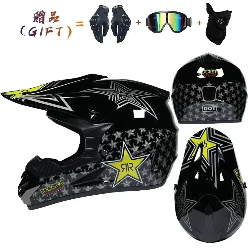 Casque moto intégral tout-terrain, homologué DOT, pour motocross