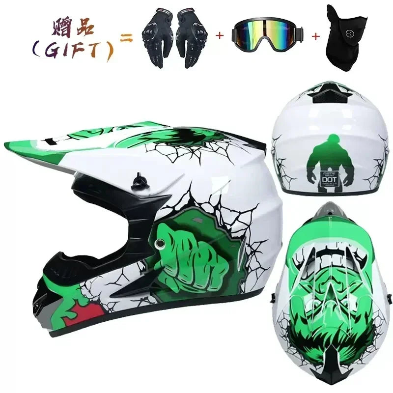 Casque moto intégral tout-terrain, homologué DOT, pour motocross
