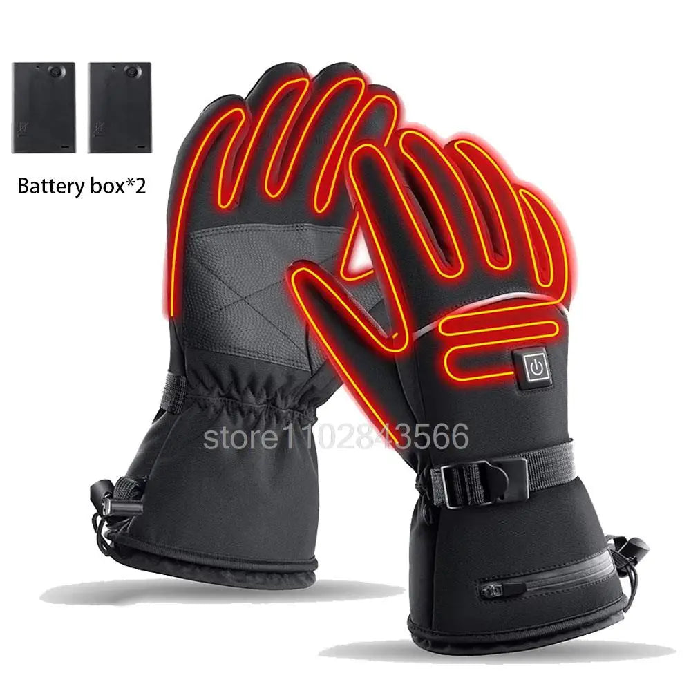 Gants chauffants hiver, imperméables, thermiques pour moto et sports