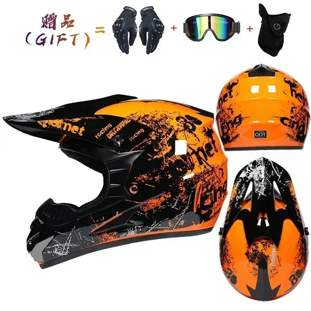 Casque moto intégral tout-terrain, homologué DOT, pour motocross
