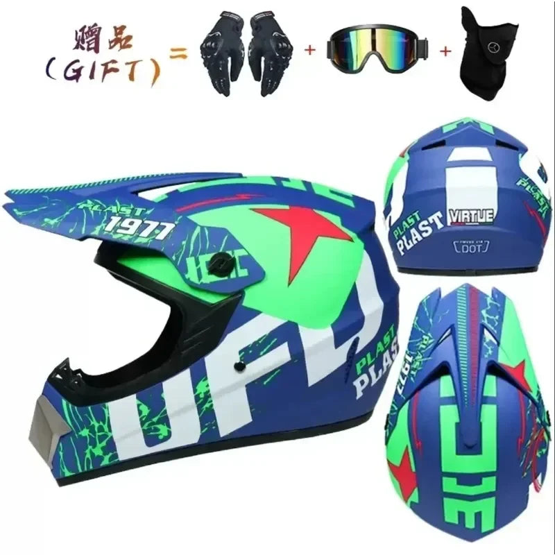 Casque moto intégral tout-terrain, homologué DOT, pour motocross