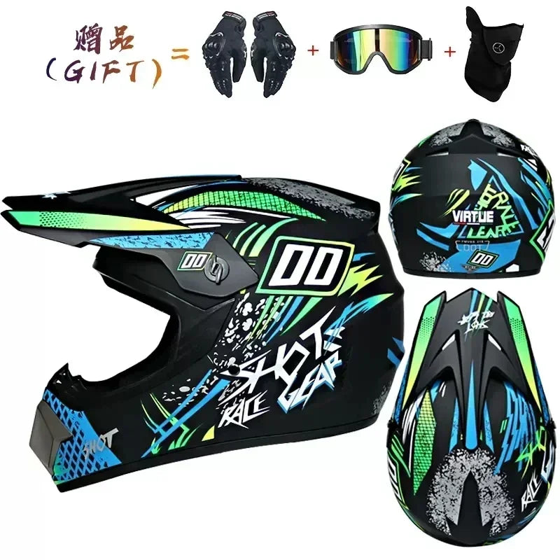 Casque moto intégral tout-terrain, homologué DOT, pour motocross