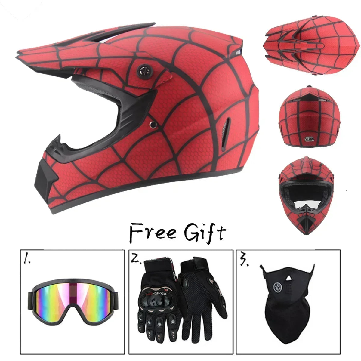 Casque moto intégral tout-terrain, homologué DOT, pour motocross