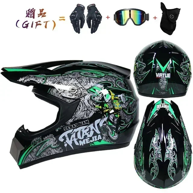 Casque moto intégral tout-terrain, homologué DOT, pour motocross