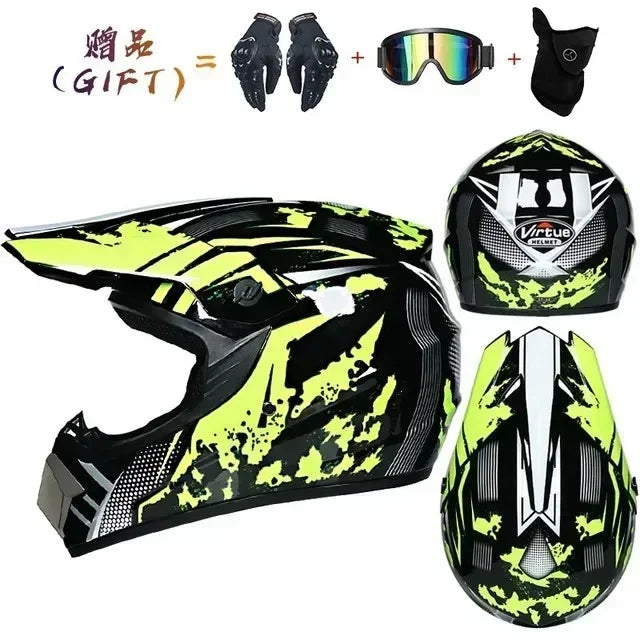 Casque moto intégral tout-terrain, homologué DOT, pour motocross